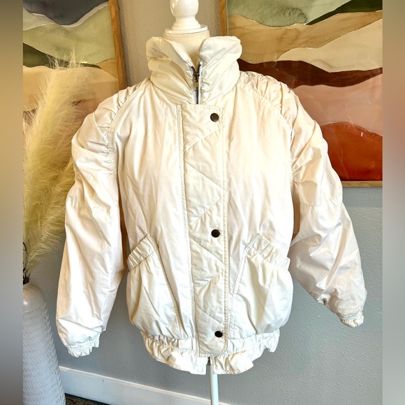 Vintage 80s White Puffer Jacket - Picture 1 of 14
